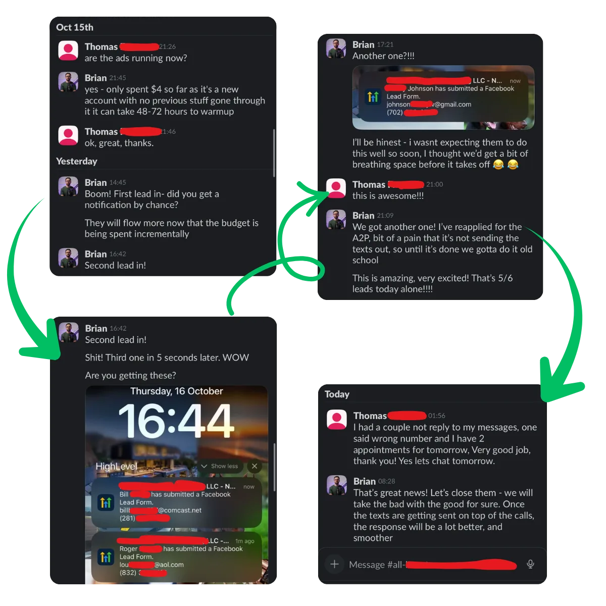 Exhibit: account report, first 24 hours after launch.
